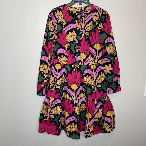 J.Crew Dresses & Skirts - J.CREW Ratti Dress Women 8 Tiered Popover NEW Long Sleeve Floral Cotton AC879